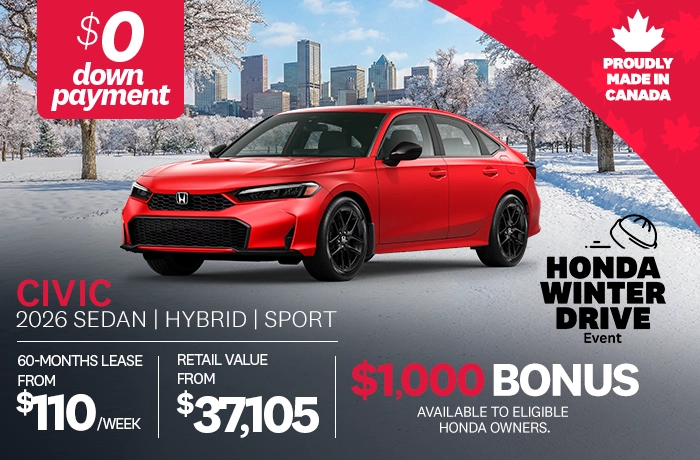 Bannière de Promotion Civic Sport Hybride 2026