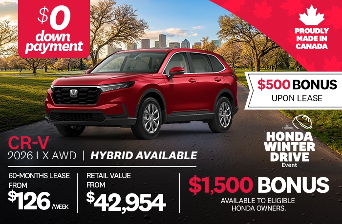 Bannière de Promotion CR-V 2026