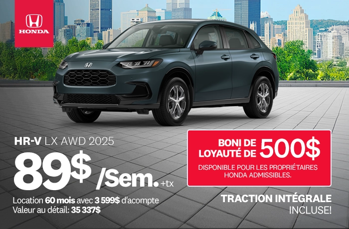 Bannière de Promotion HR-V 2025
