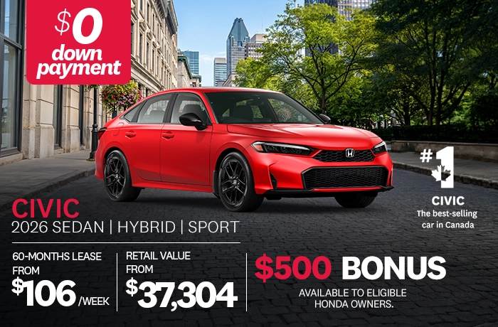 Bannière de Promotion Civic Sport Hybride 2026