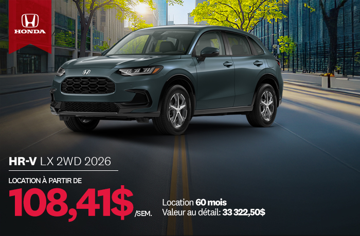 Bannière de Promotion HR-V 2026