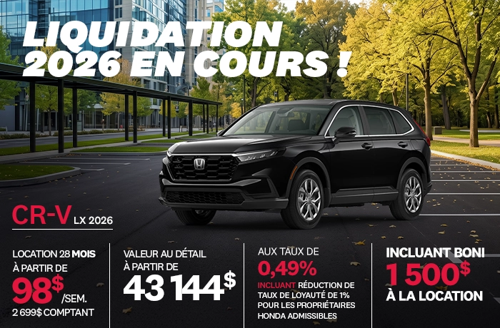 Bannière de Promotion CR-V 2026