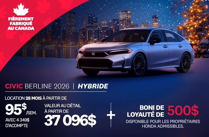 Bannière de Promotion Civic Sport Hybride 2026
